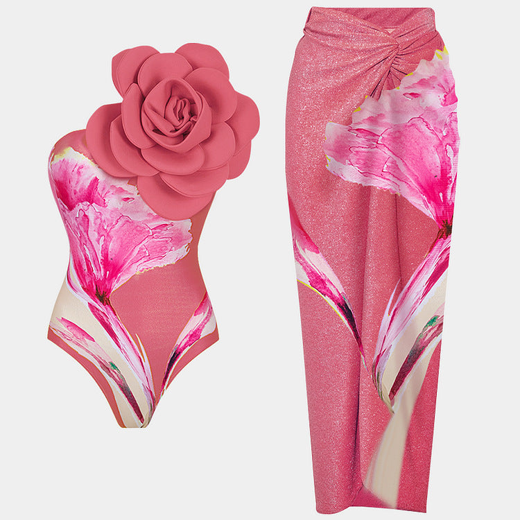 Skinny Slimming One-piece Swimwear