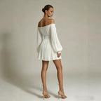 Women's Pleated Long Sleeve Dress