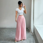 All Matching Slimming Light Luxury Design Loose Straight