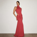 Women's Backless Halter Dress