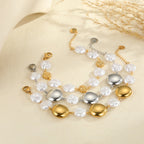 Women's Pearl Metal Bracelet
