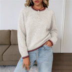 Women's Color-Block Knit Sweater Cardigan