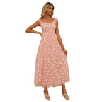 Womenclothing Elegant Tassel Off-Shoulder High-Waist Dress
