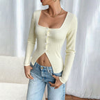 Women's Cropped Long-Sleeve Top