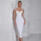 Women's Tight Cami Dress Bandage Beaded Embellished Evening