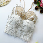 's Diamond Embedded Wave Lace Sling With Steel Ring Boning