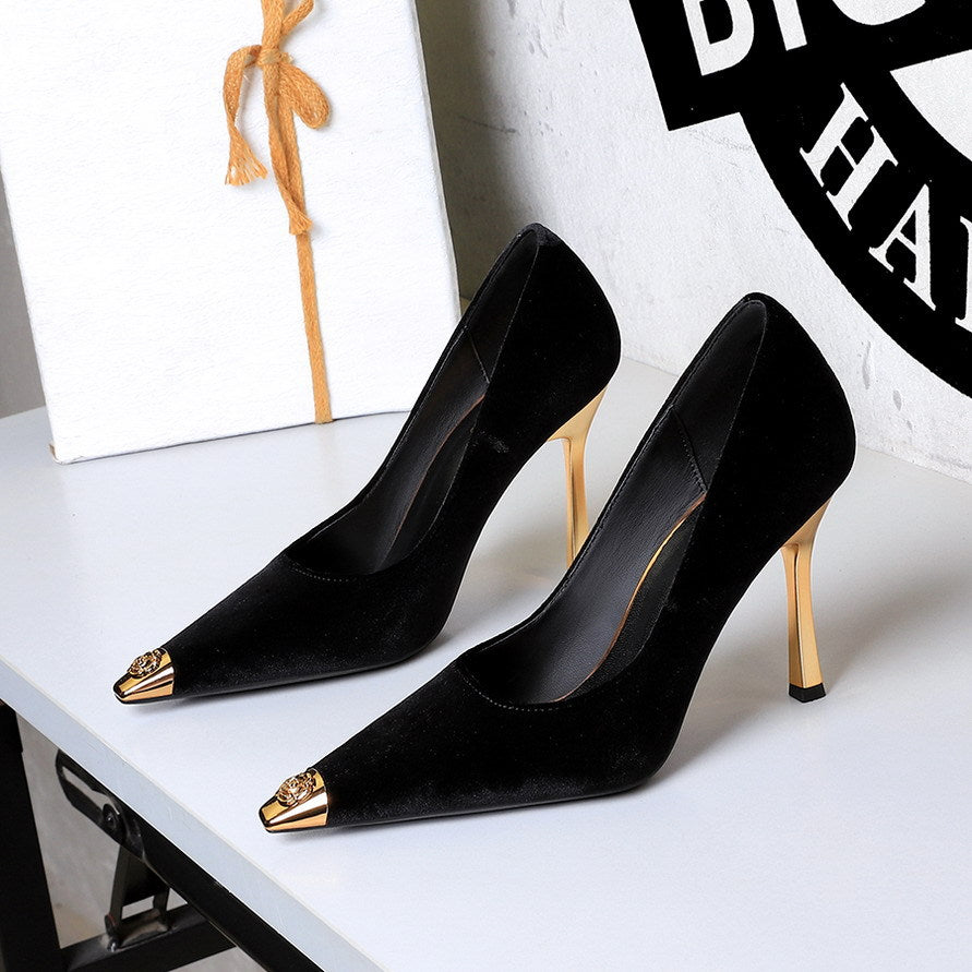 Women's Plush Pointed-Toe Stiletto Pumps