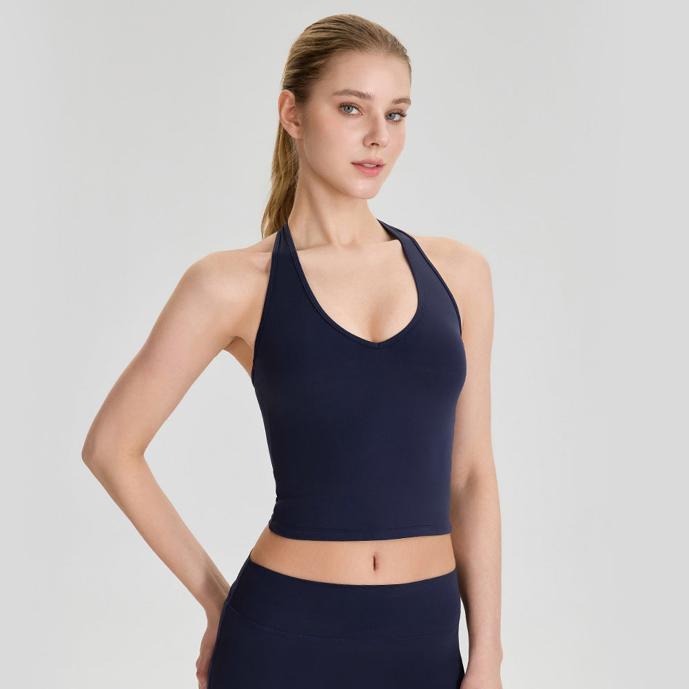Women Shockproof Beauty Back Yoga Vest with Chest Pad