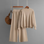 Pant Solid Color Simple Stylish Casual Loose Two-Piece Set