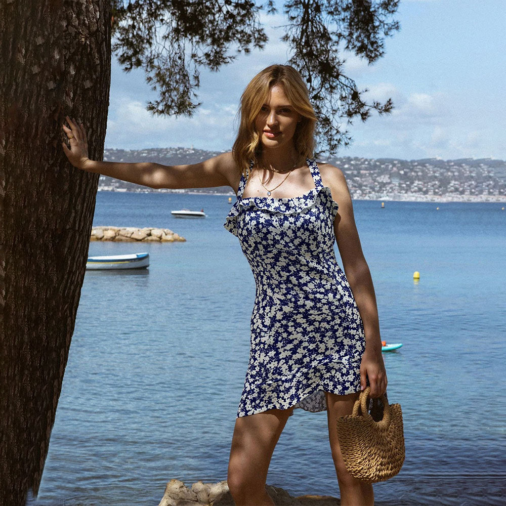 Women's Halter Floral Dress