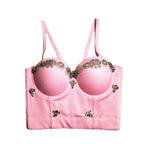 's Beaded Underwear Bare Back Adjustment Tube Top Nightclub Body