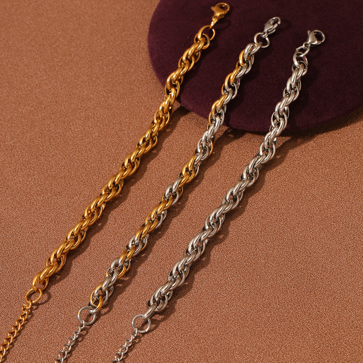 Metal Texture Titanium Steel Bracelet