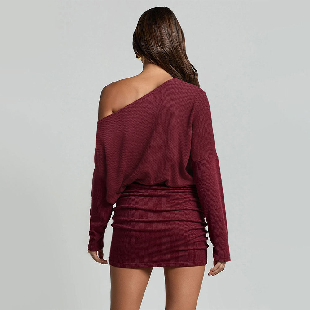 Women's One-Shoulder Long-Sleeve Top