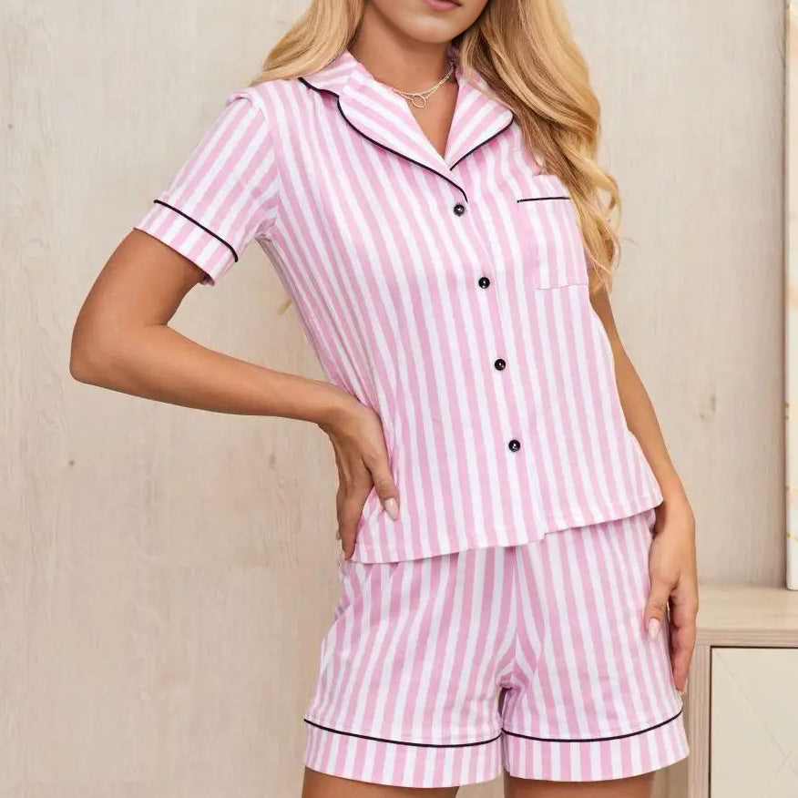 Knitted Striped Pajamas Lingerie