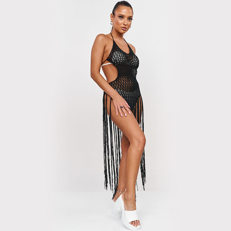 Hand Crocheting One-piece Swimwear