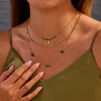 Women's Malachite Layered Necklace