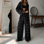 Satin Polo Shirt & Trousers Set