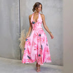 Women's Lace Backless Dress