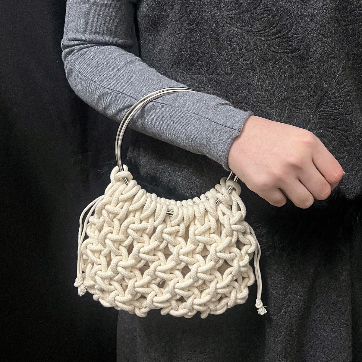 Women's Hand-Woven Knitted Handbag