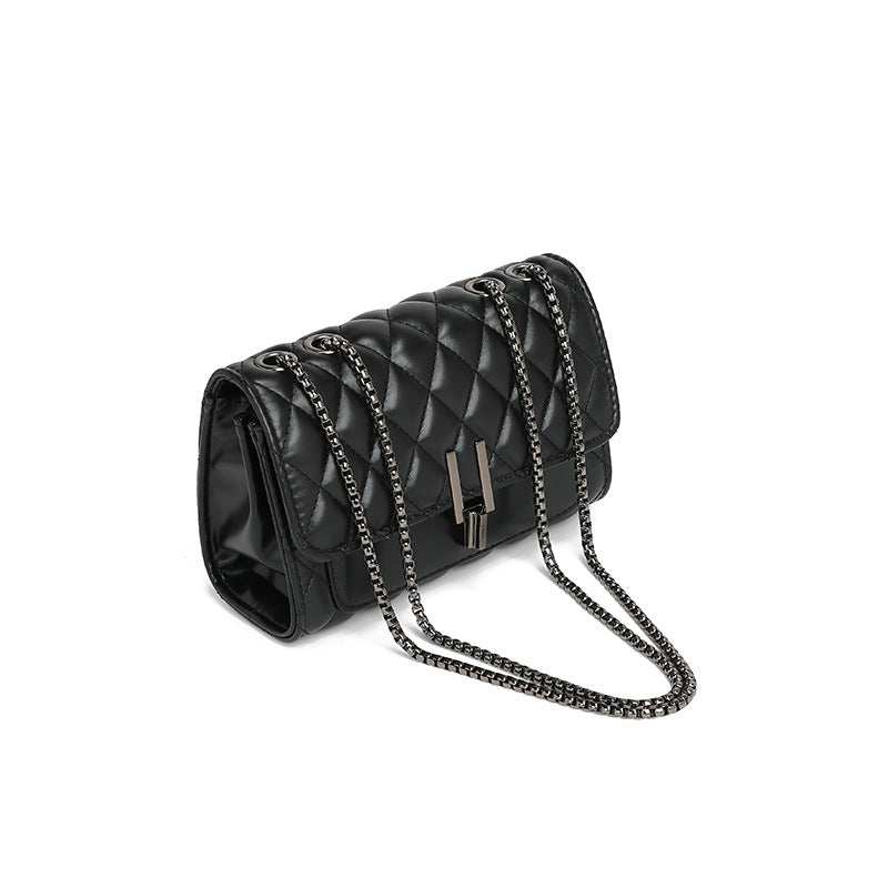 Rhombus Embroidery Line Small Square Bag Summer Versatile Shoulder