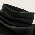 Women’s Black Cutout Mock Neck Long Sleeve Top