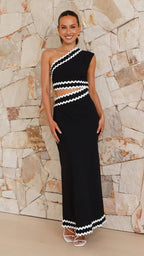 Black with White Edge