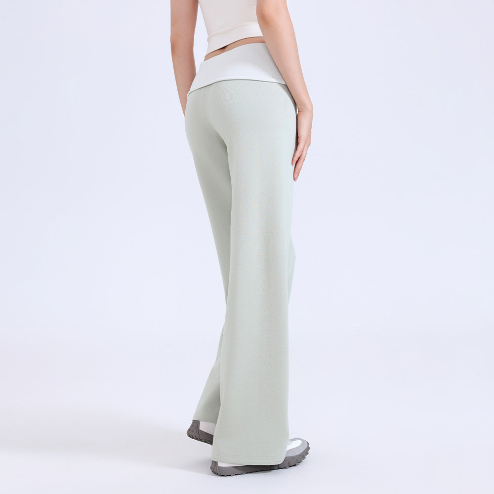 Women's Color-Block Wide-Band Yoga Pants
