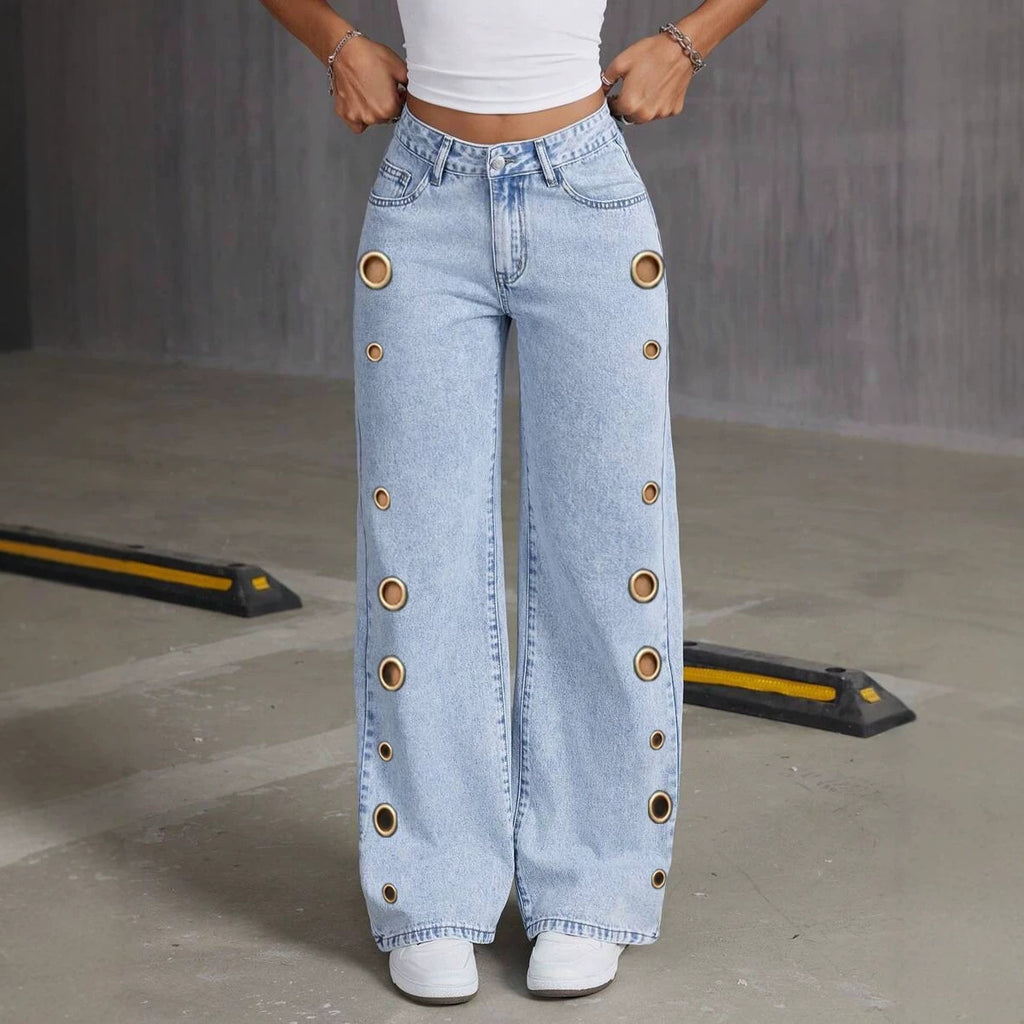 Women's Low-Rise Wide-Leg Jeans