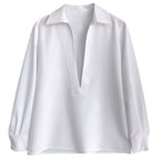 Women's Autumn Young Long Sleeve V-Neck Shirt Women Fashionable Outerwear Bandage Top