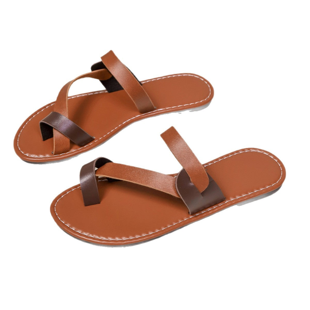 Women's Color-Block Flat Beach Slippers