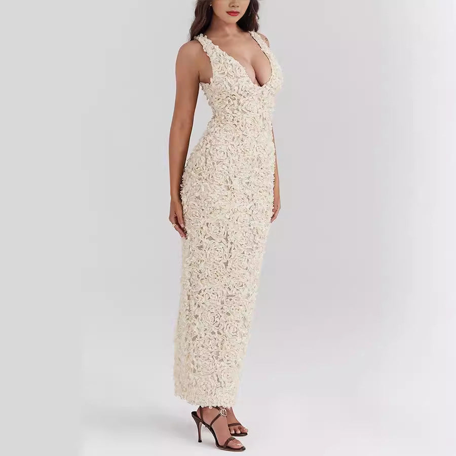 Women's Strap Split Maxi Dress