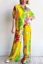 Printed Shirt & Trousers Two-Piece Set