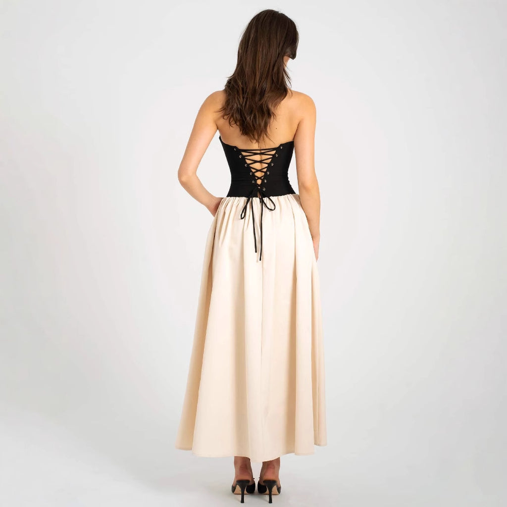 Women's Lace-Trim Midi Dress