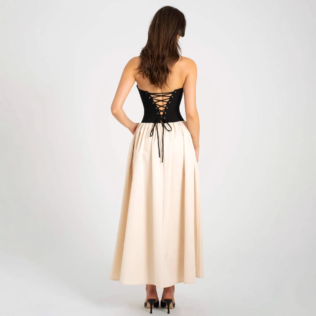 Women's Lace-Trim Midi Dress