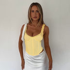 's Tok Wooden Ear Girdle Push Up Tops Arrival U Collar Boning