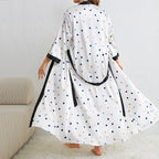 Plus Size Cartoon Sling Nightgown Suit Women Casual Homewear Spring Autumn Lace up Nightgown