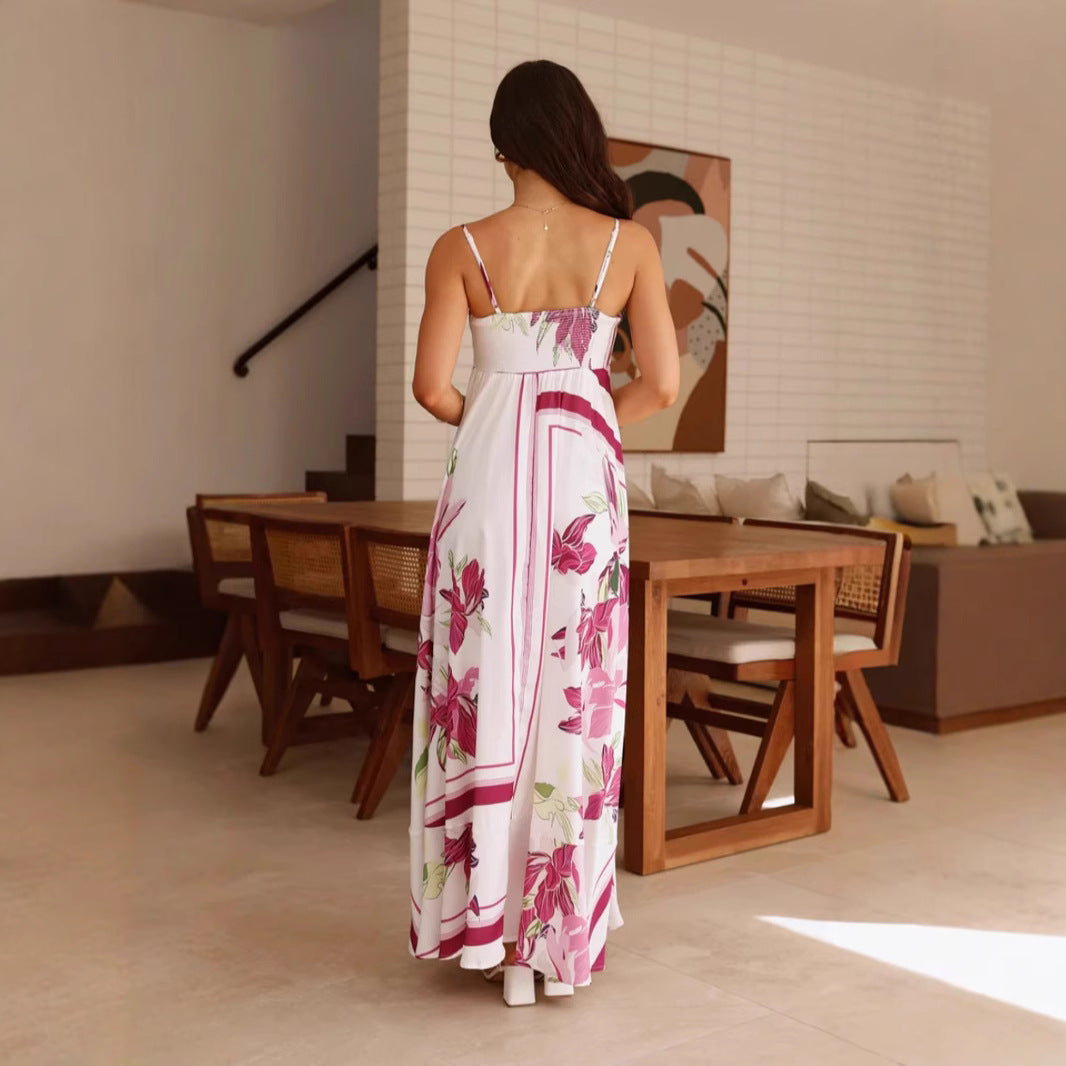 Women's Printed Sling High-Waisted A-Line Casual Vacation