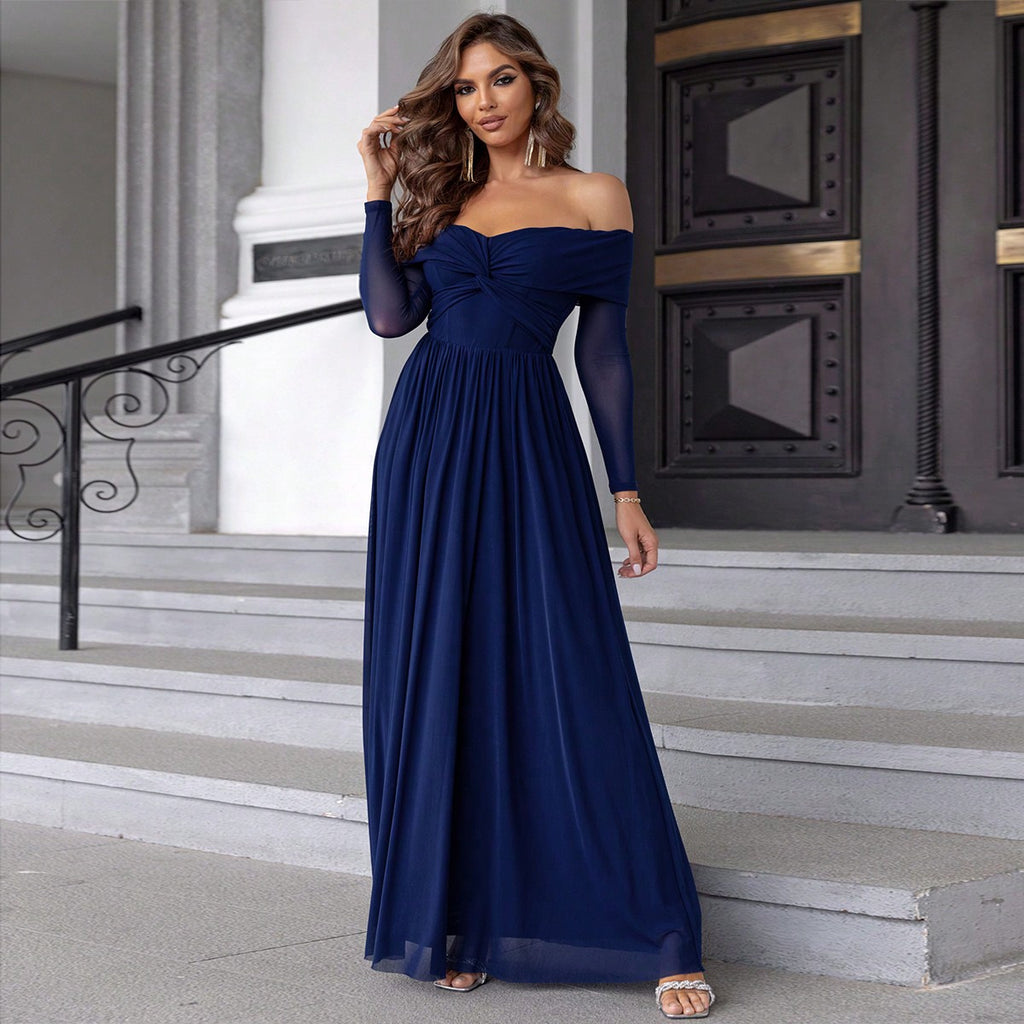 Women's Off-Shoulder Mesh Dress