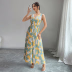 Sleeveless V-Neck Maxi Dress