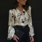 Sheer V-Neck Chiffon Top