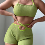Solid Color One-piece Swimwear