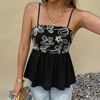 Women’s Embroidered Backless Swing Camisole
