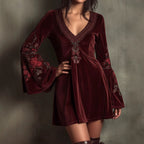 Women's Mini Velvet Dress