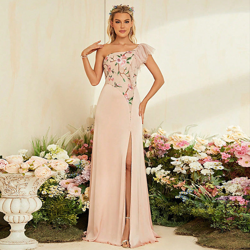 Women's Deep V Backless Evening Dress