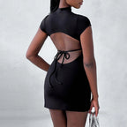 Women's Cutout Backless Bodycon Mini Dress