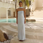 Women's Lace Satin Dress