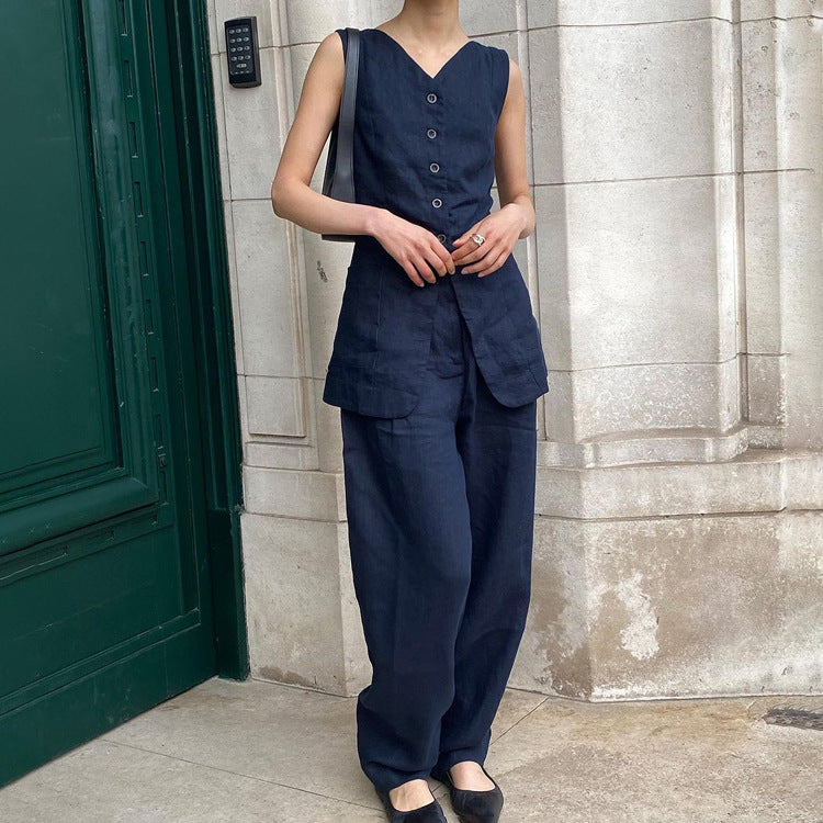 Navy Vest & Trousers Suit
