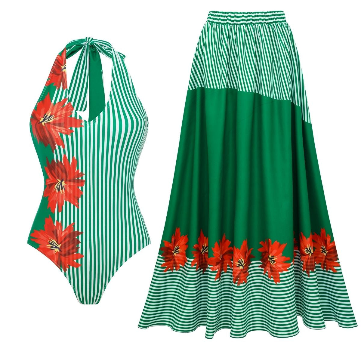 Halterneck Skirt Sub-Suit