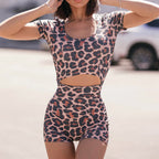 Leopard-Print Backless Jumpsuit