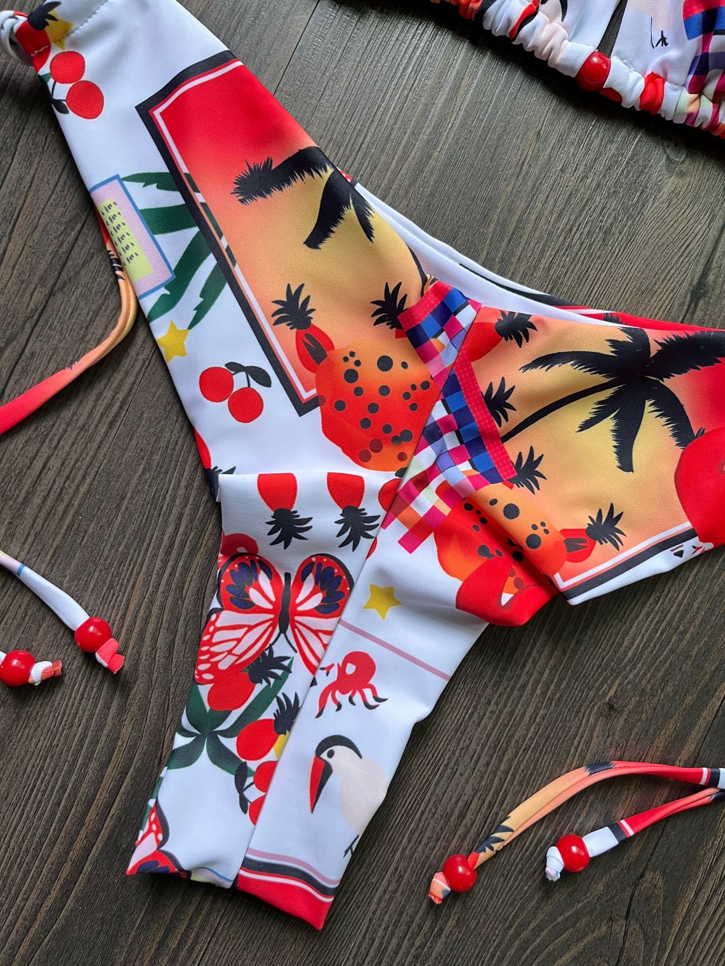 Printed Triangle Bikini Swimwear